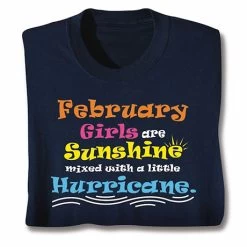 Personalized Your Month Sunshine T-Shirt Or Sweatshirt -Fashion Paradise CAN001F Feb