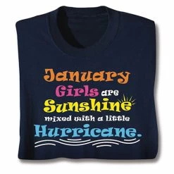 Personalized Your Month Sunshine T-Shirt Or Sweatshirt -Fashion Paradise CAN001F Jan