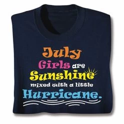 Personalized Your Month Sunshine T-Shirt Or Sweatshirt -Fashion Paradise CAN001F July