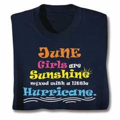 Personalized Your Month Sunshine T-Shirt Or Sweatshirt -Fashion Paradise CAN001F June