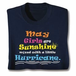Personalized Your Month Sunshine T-Shirt Or Sweatshirt -Fashion Paradise CAN001F May