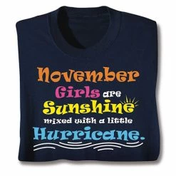 Personalized Your Month Sunshine T-Shirt Or Sweatshirt -Fashion Paradise CAN001F Nov