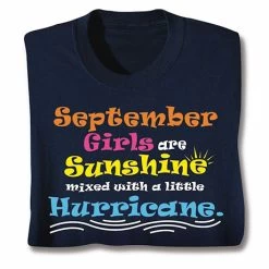 Personalized Your Month Sunshine T-Shirt Or Sweatshirt -Fashion Paradise CAN001F Sept