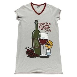 Summer Fun Time To Wine Down Nightshirt -Fashion Paradise CAW302