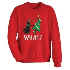 What? Christmas Cat Tee -Fashion Paradise CCE061 c
