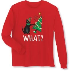 What? Christmas Cat Tee -Fashion Paradise CCE061 d