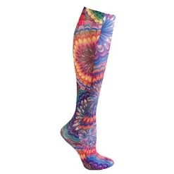 Celeste Stein® Women's Printed Closed Toe Mild Compression Knee High Stocking - Tie Dye