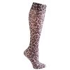 Celeste Stein® Women's Printed Closed Toe Mild Compression Knee High Stocking - Leopard