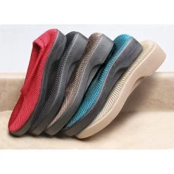 Spring Step Stretch Knit Slip On Shoes -Fashion Paradise FD7092 E
