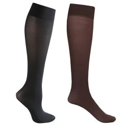 Celeste Stein® Opaque Closed Toe Mild Compression Trouser Socks - 2 Pack -Fashion Paradise FE1782 black brown