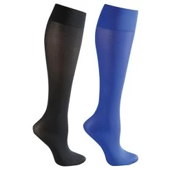 Celeste Stein® Opaque Closed Toe Wide Calf Mild Compression Trouser Socks - 2 Pack 18 Celeste Stein® Opaque Closed Toe Wide Calf Mild Compression Trouser Socks - 2 Pack -Fashion Paradise FE1792 black blue