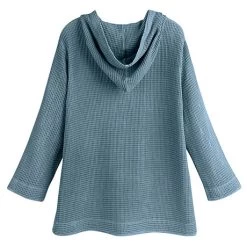 Cotton Waffle Hooded Jacket -Fashion Paradise HAB527 BACK