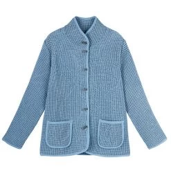 Waffle Mandarin Collar Jacket