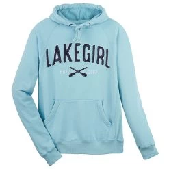 Lake Girl Hooded Sweatshirt -Fashion Paradise HAG162 AQUA