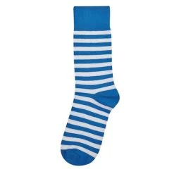 Stripes And Polka Dots Socks Collection -Fashion Paradise HAN267 STRIPE BLUE