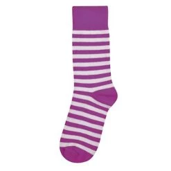 Stripes And Polka Dots Socks Collection -Fashion Paradise HAN267 STRIPE VIOLET