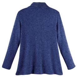Fleece Flyaway Lounge Cardigan -Fashion Paradise HAN712 BLUE BACK