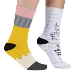Personalized Paper And Pencil Socks -Fashion Paradise HAS672 b