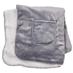 Wearable Fleece Throw - Gray -Fashion Paradise HAU726 FLAT 2