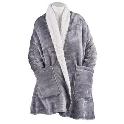 Wearable Fleece Throw - Gray -Fashion Paradise HAU726 WEB