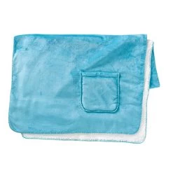 Wearable Fleece Throw - Teal -Fashion Paradise HAU726 teal folded