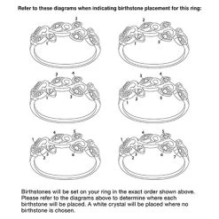 Personalized Family Birthstone Ring 6 Personalized Family Birthstone Ring -Fashion Paradise HAU952 B