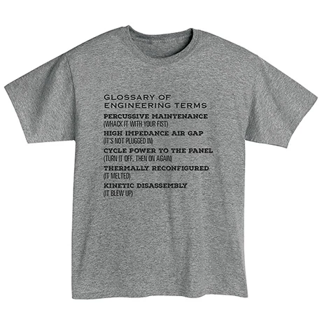 Glossary Of Engineering Terms T-Shirt Or Sweatshirt 2 Glossary Of Engineering Terms T-Shirt Or Sweatshirt - Image 2