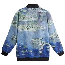 Fine Art Bomber Jacket -Fashion Paradise HAW062 WATERLILIES BACK
