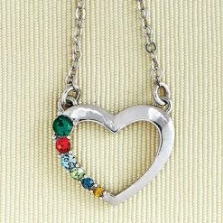 Personalized Mother's Heart Necklace