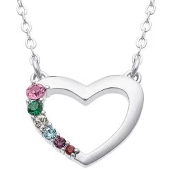 Personalized Mother's Heart Necklace -Fashion Paradise HAX532 c