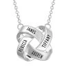 Personalized Interlocking Rings Pendant