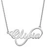 Sterling Silver Script Name Infinity Necklace