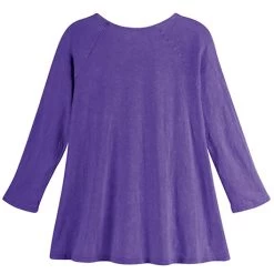 Solid Pocket Tunic -Fashion Paradise HAY592 PURPLE BACK