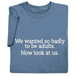 We Wanted To Be Adults T-Shirt Or Sweatshirt
