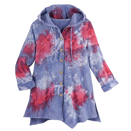 Tie-Dyed Hooded Jacket 1 Tie-Dyed Hooded Jacket