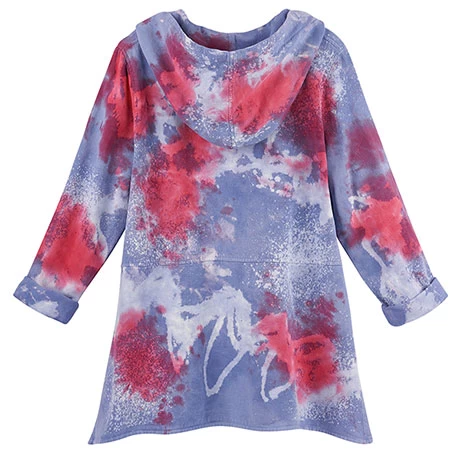 Tie-Dyed Hooded Jacket 2 Tie-Dyed Hooded Jacket - Image 2