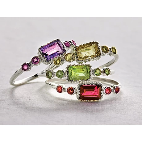 Gemstone Emerald Cut Rings 1 Gemstone Emerald Cut Rings