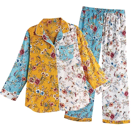 Floral Print Patch Pajamas 1 Floral Print Patch Pajamas