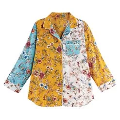 Floral Print Patch Pajamas 4 Floral Print Patch Pajamas -Fashion Paradise HBE037 TOP