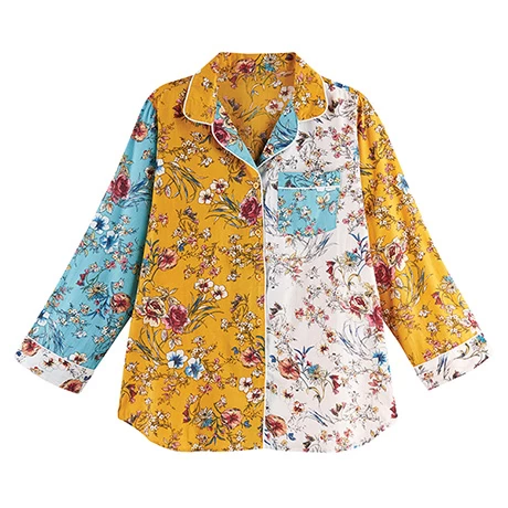 Floral Print Patch Pajamas 2 Floral Print Patch Pajamas - Image 2