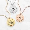 Personalized Zodiac Birthstone Pendant