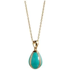 Faberge-Style Egg Necklace -Fashion Paradise HBF056 D
