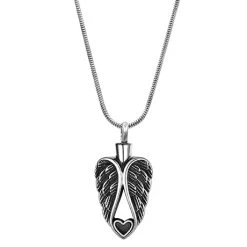 Personalized Guardian Angel Memorial Ash Necklace -Fashion Paradise HBF662 Outline VDR