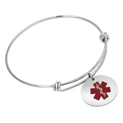 Personalized Medical ID Bracelet 17 Personalized Medical ID Bracelet -Fashion Paradise HBF692 Outline VDR