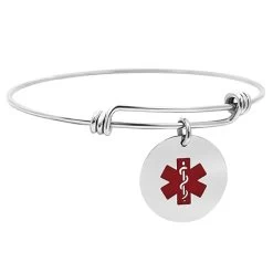 Personalized Medical ID Bracelet 12 Personalized Medical ID Bracelet -Fashion Paradise HBF692 VDR SILO
