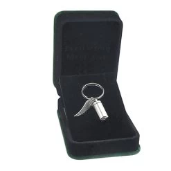 Personalized Angel Wing Ash Vessel Keychain -Fashion Paradise HBF702 Boxed VDR