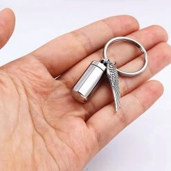 Personalized Angel Wing Ash Vessel Keychain -Fashion Paradise HBF702 Scale 2 VDR