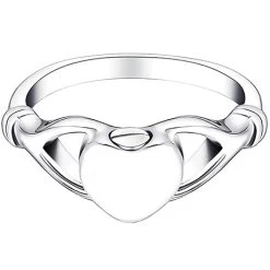 Personalized Heart In Hand Memorial Ring -Fashion Paradise HBF772 Outline 2 VDR