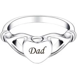 Personalized Heart In Hand Memorial Ring -Fashion Paradise HBF772 Pers b VDR