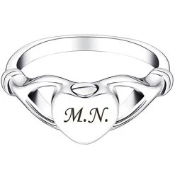 Personalized Heart In Hand Memorial Ring -Fashion Paradise HBF772 Pers d VDR